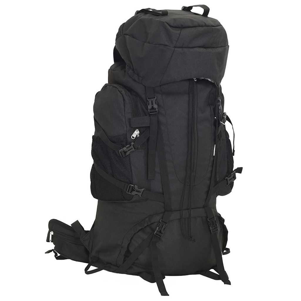 Ruksak za planinarenje crni 100 L od tkanine Oxford