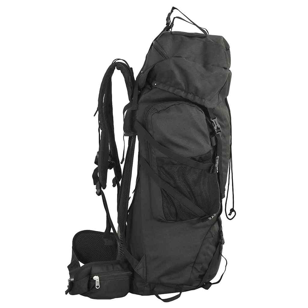 Ruksak za planinarenje crni 100 L od tkanine Oxford