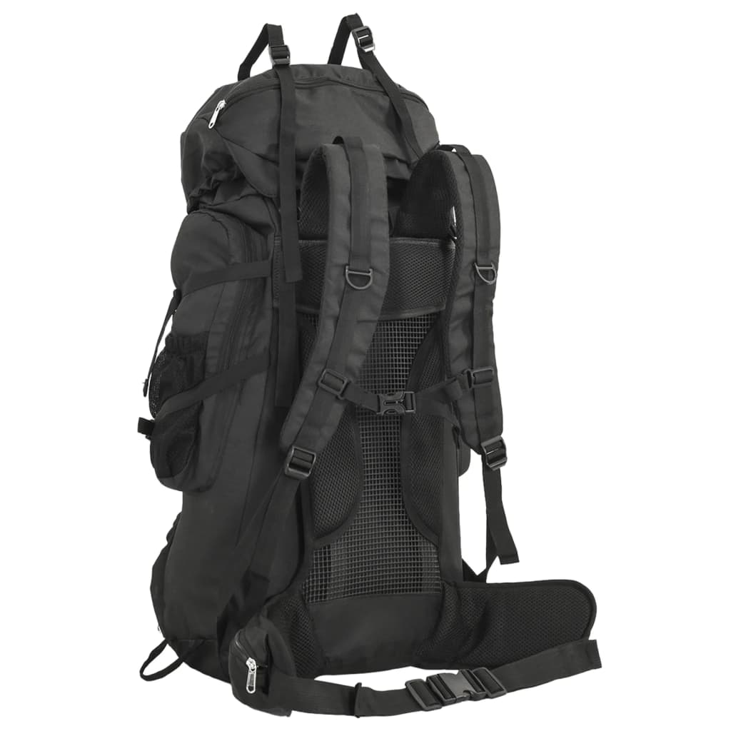 Ruksak za planinarenje crni 100 L od tkanine Oxford