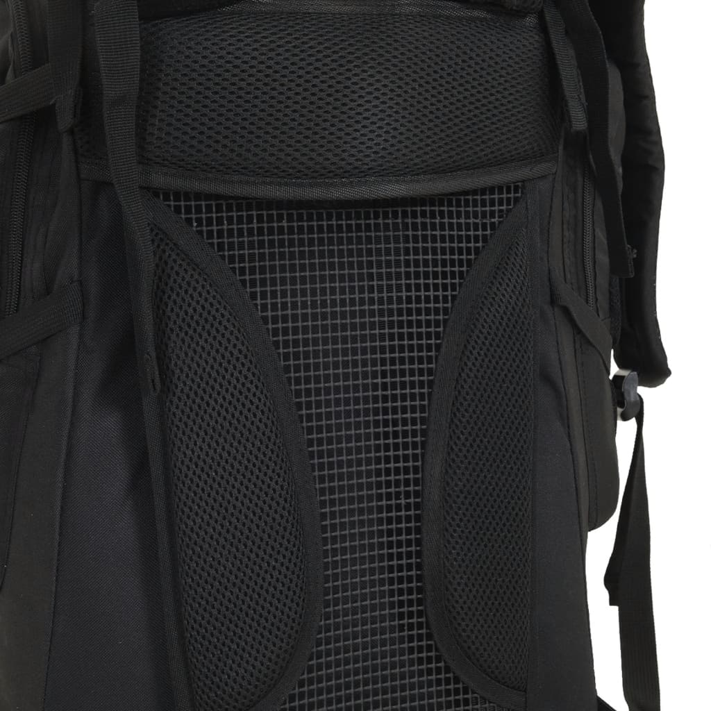 Ruksak za planinarenje crni 100 L od tkanine Oxford