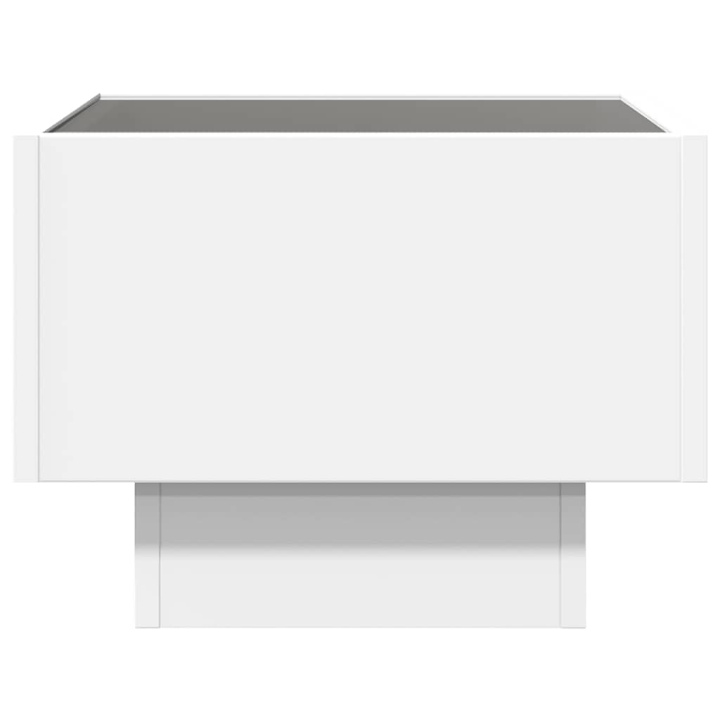 Bočni stolić LED bijeli 40 x 40 x 30 cm od konstruiranog drva