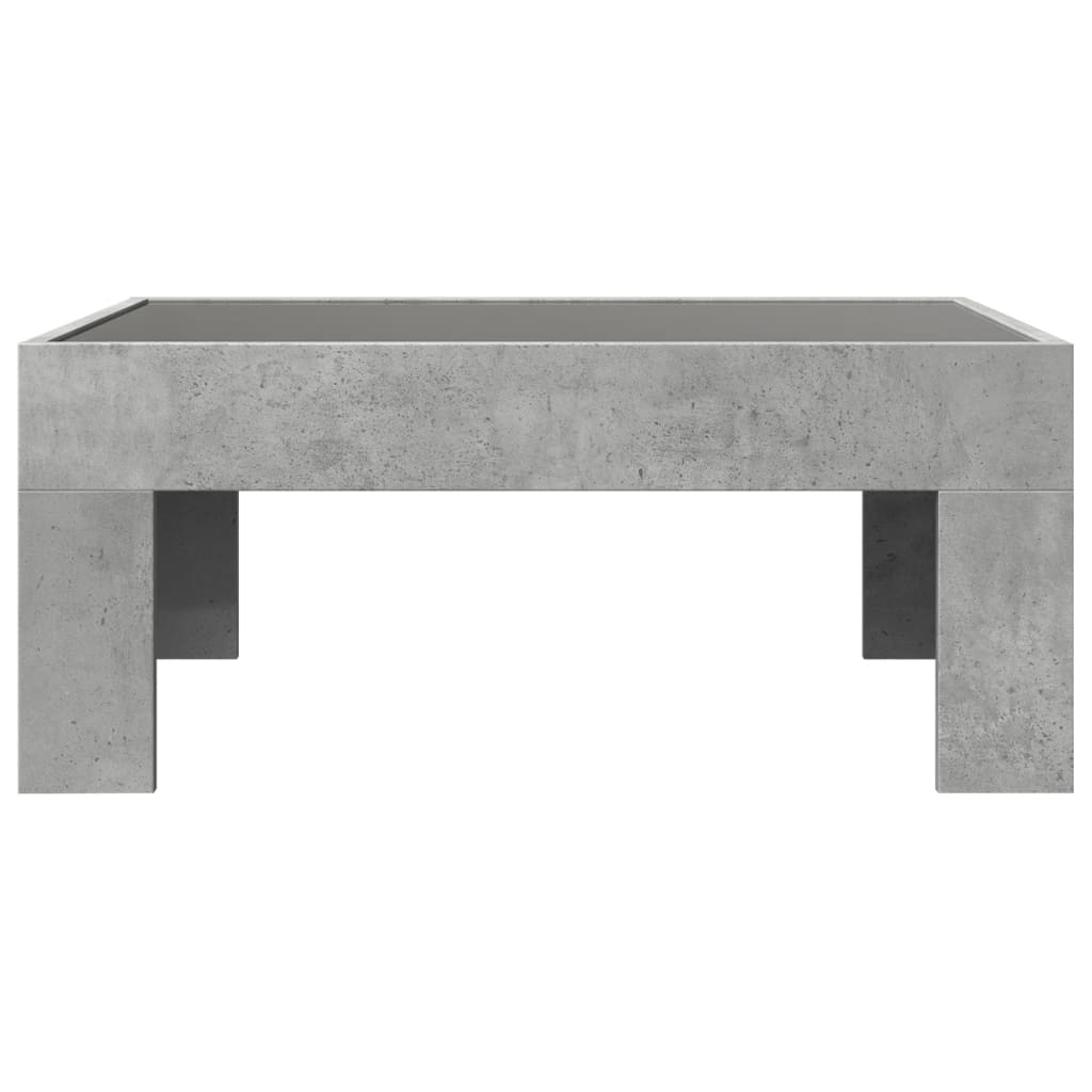 Stolić s beskonačnim LED siva boja betona 70x50x30 cm