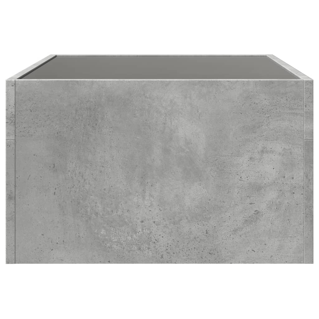 Stolić s beskonačnim LED siva boja betona 70x50x30 cm