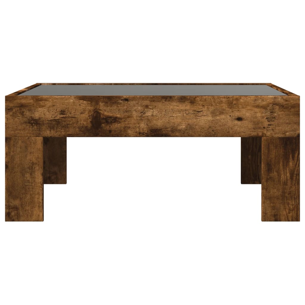 Stolić s beskonačnim LED svjetlima boja hrasta 70x50x30 cm