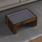 Stolić s beskonačnim LED svjetlima boja hrasta 70x50x30 cm