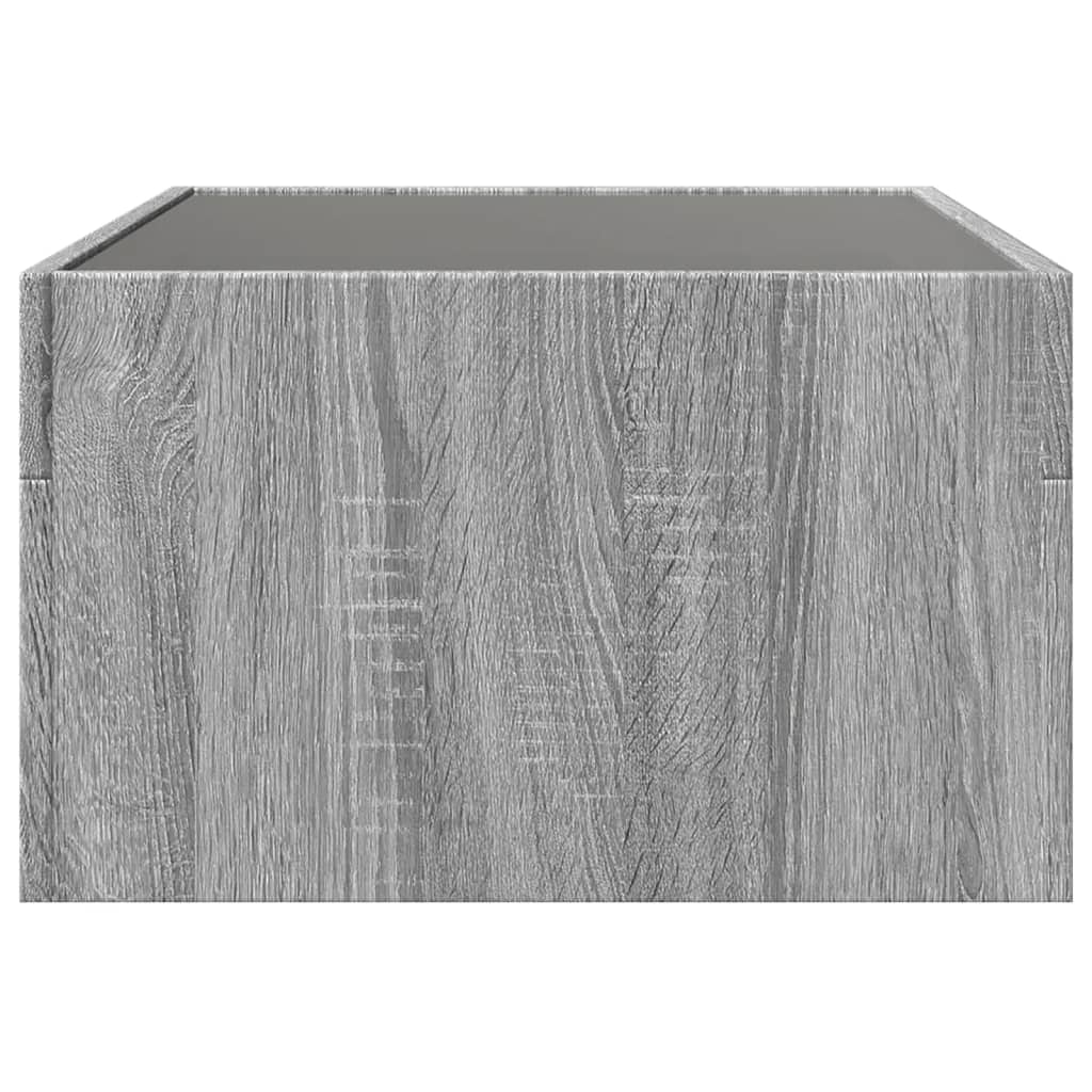 Stolić s beskonačnim LED svjetlima boja hrasta 70x50x30 cm