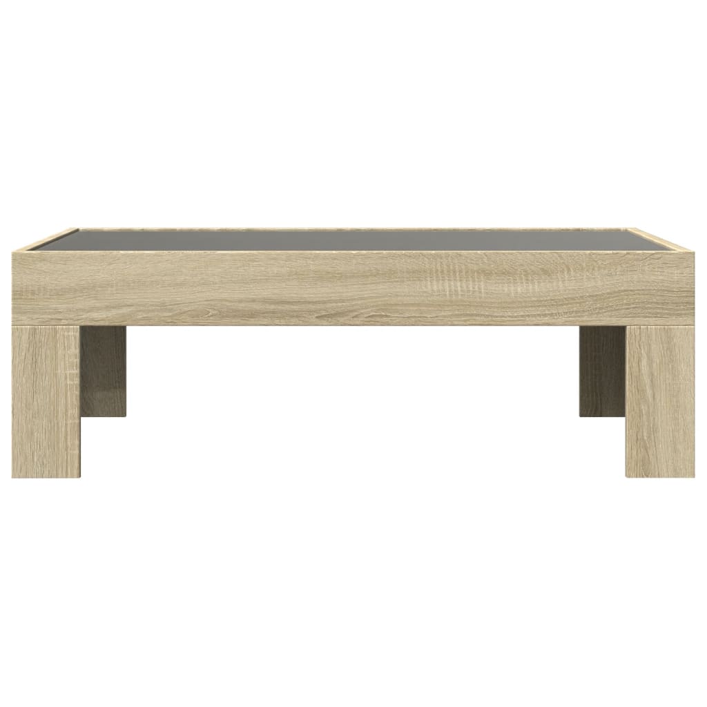 Stolić s beskonačnim LED svjetlima boja hrasta 90x50x30 cm