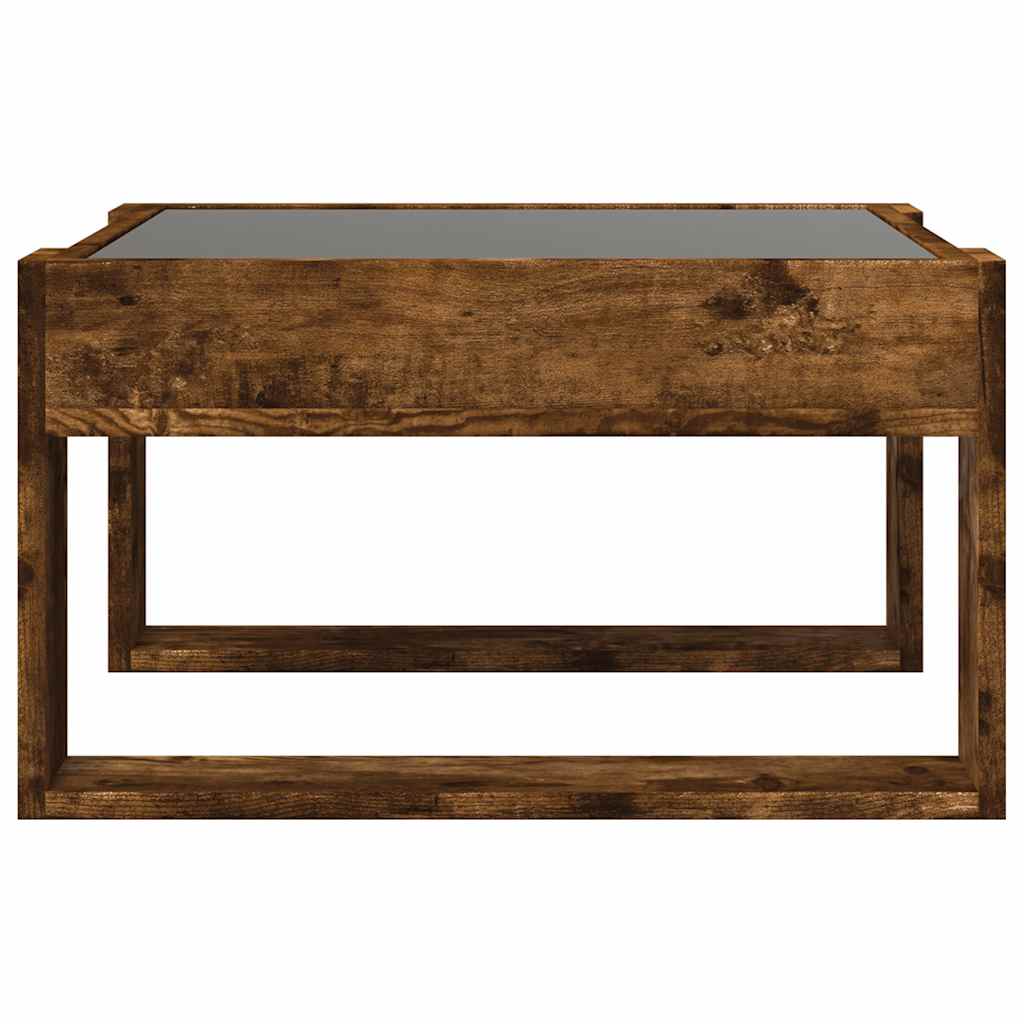 Stolić s beskonačnim LED svjetlima boja hrasta 50x53x30 cm