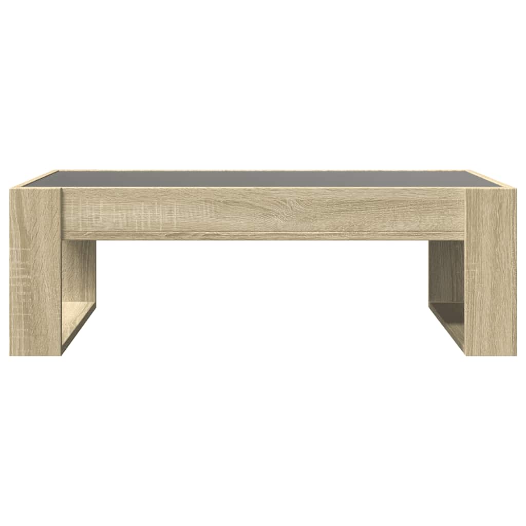Stolić s beskonačnim LED svjetlima boja hrasta 90x53x30 cm