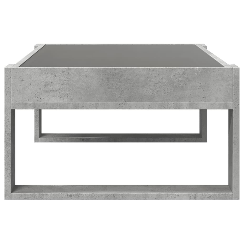Stolić s beskonačnim LED siva boja betona 90x53x30 cm