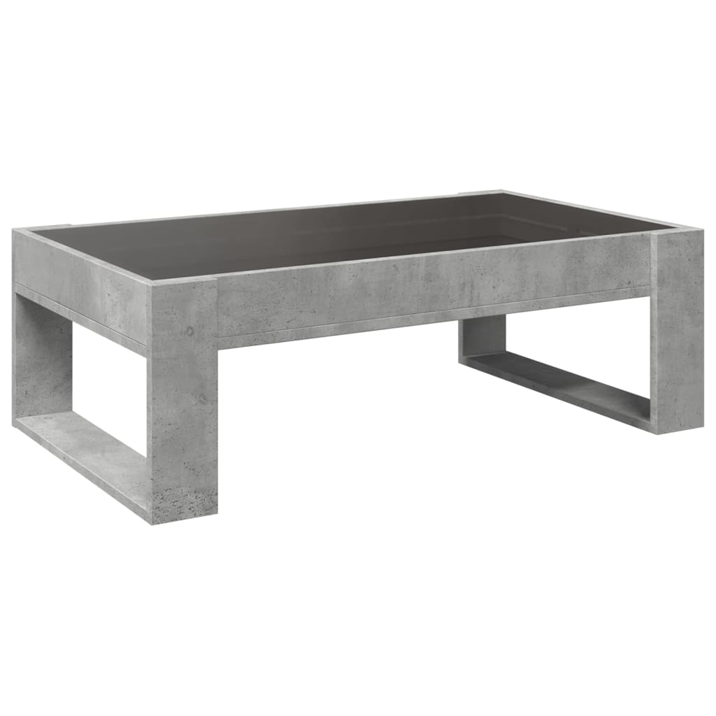 Stolić s beskonačnim LED siva boja betona 90x53x30 cm