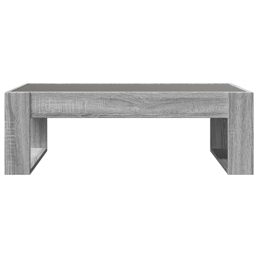 Stolić s beskonačnim LED svjetlima boja hrasta 90x53x30 cm