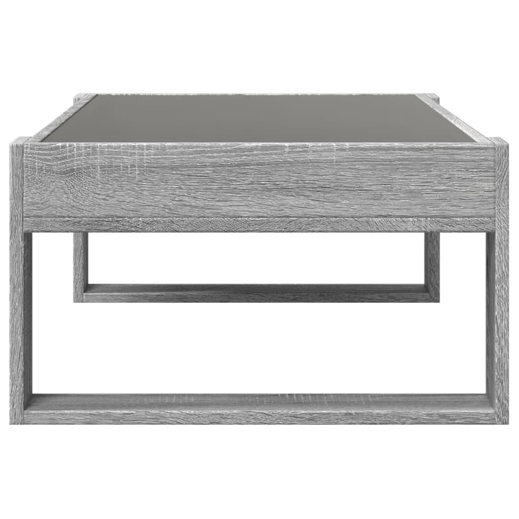 Stolić s beskonačnim LED svjetlima boja hrasta 90x53x30 cm