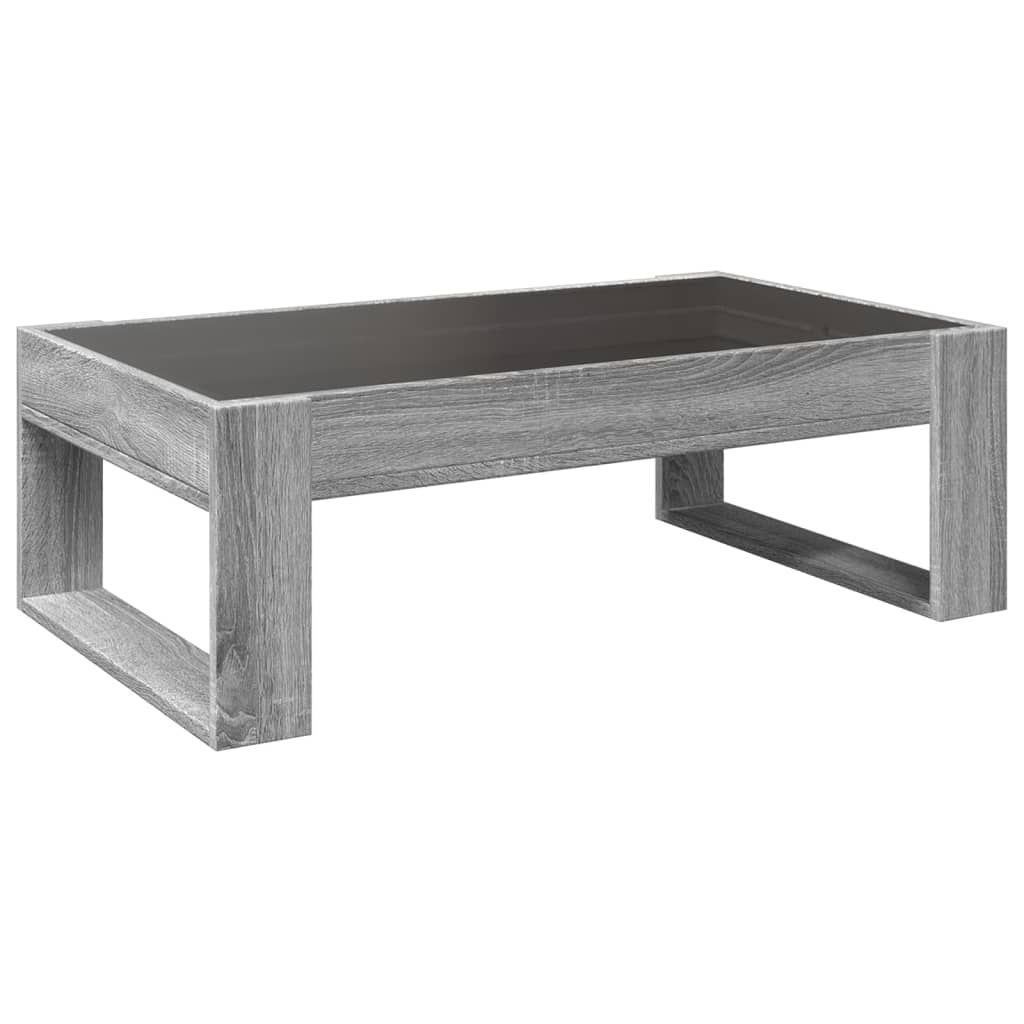 Stolić s beskonačnim LED svjetlima boja hrasta 90x53x30 cm