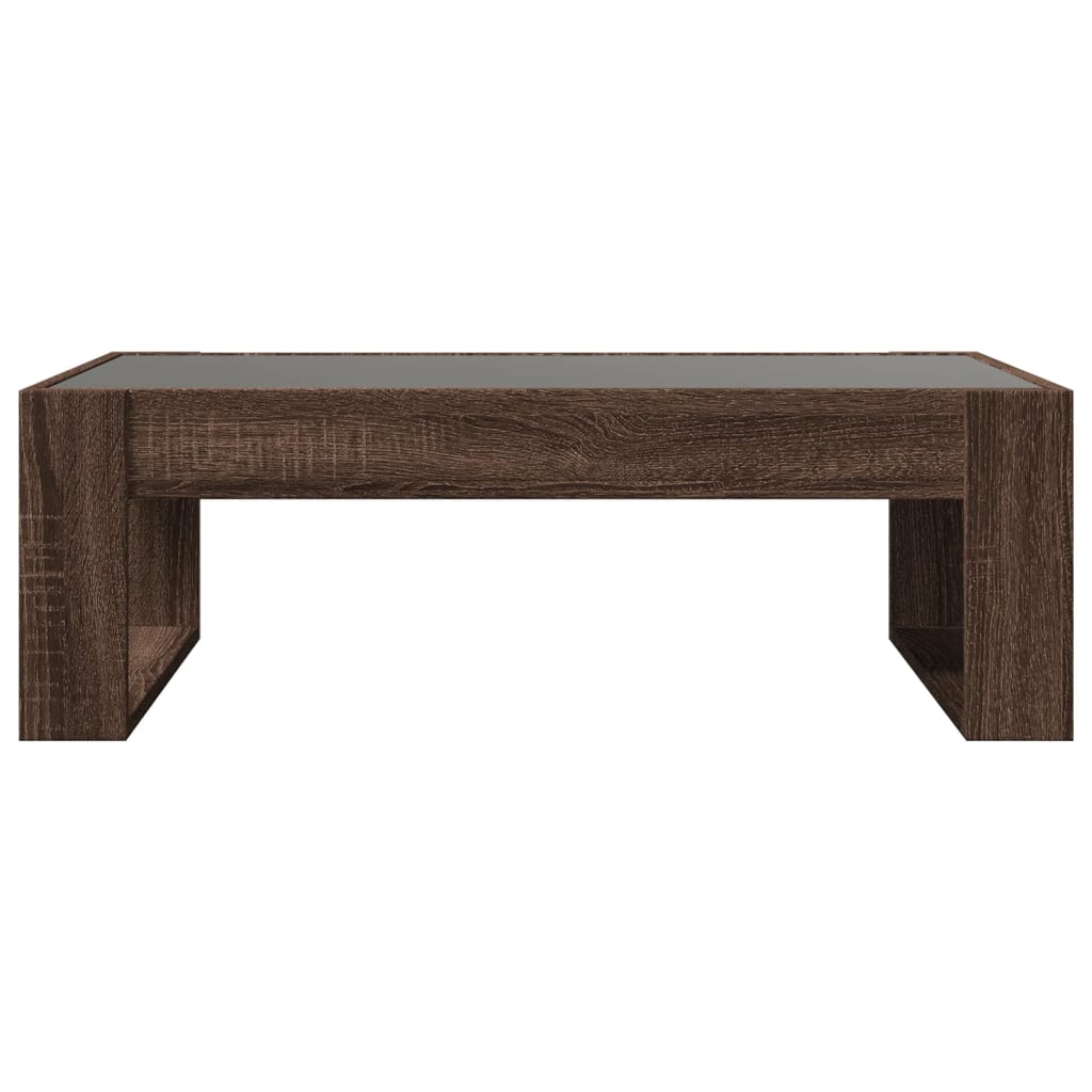 Stolić s beskonačnim LED svjetlima boja hrasta 90x53x30 cm