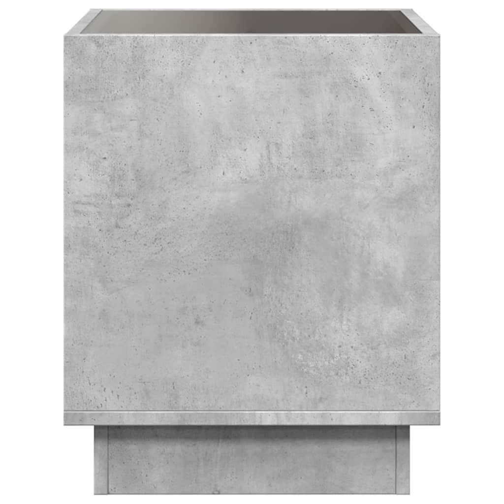 Stolić s beskonačnim LED siva boja betona 40x40x50 cm