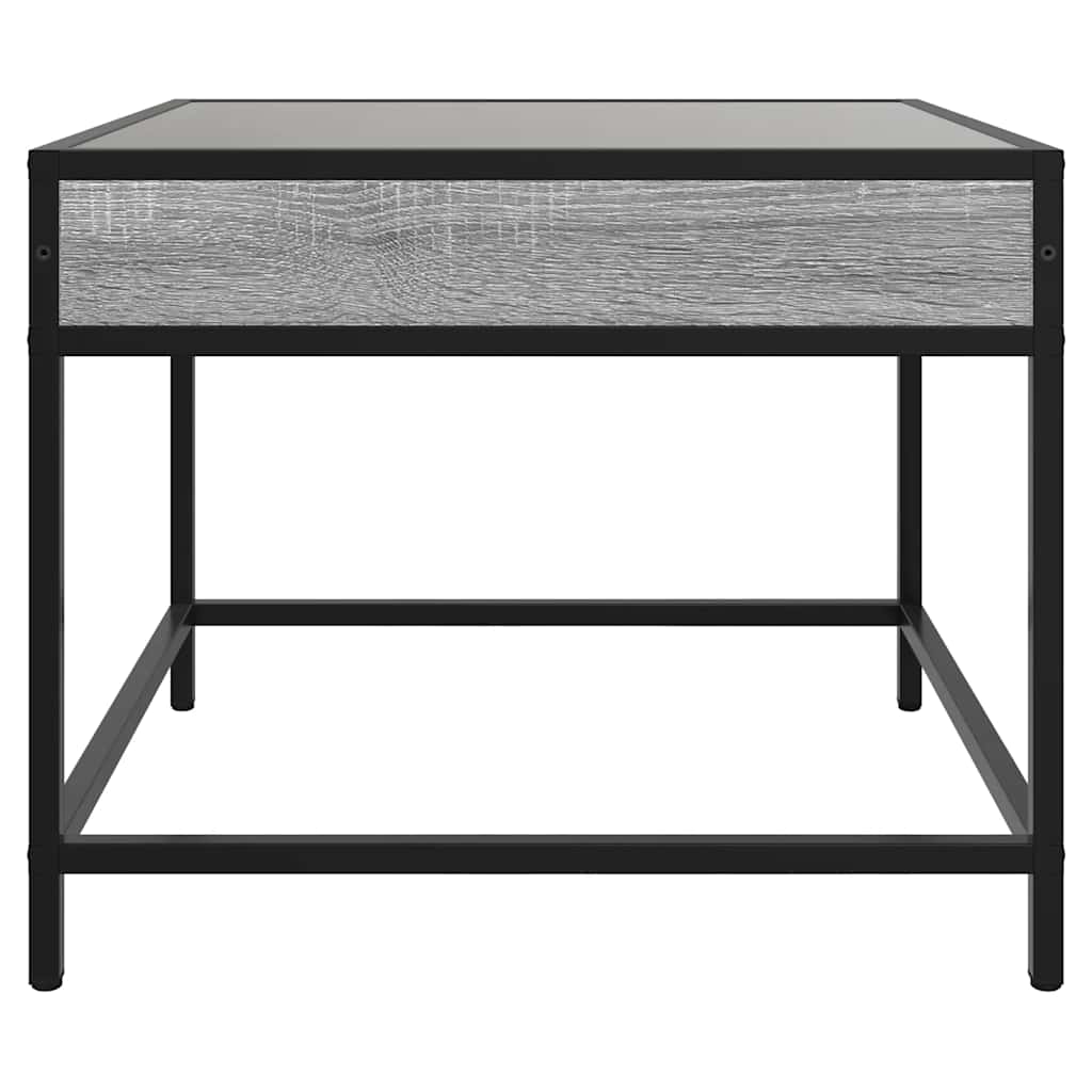 Stolić s beskonačnim LED svjetlima boja hrasta 50x50x41 cm