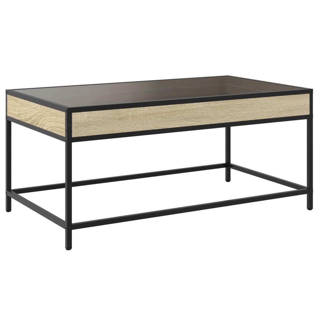 Stolić s beskonačnim LED svjetlima boja hrasta 90x50x41 cm