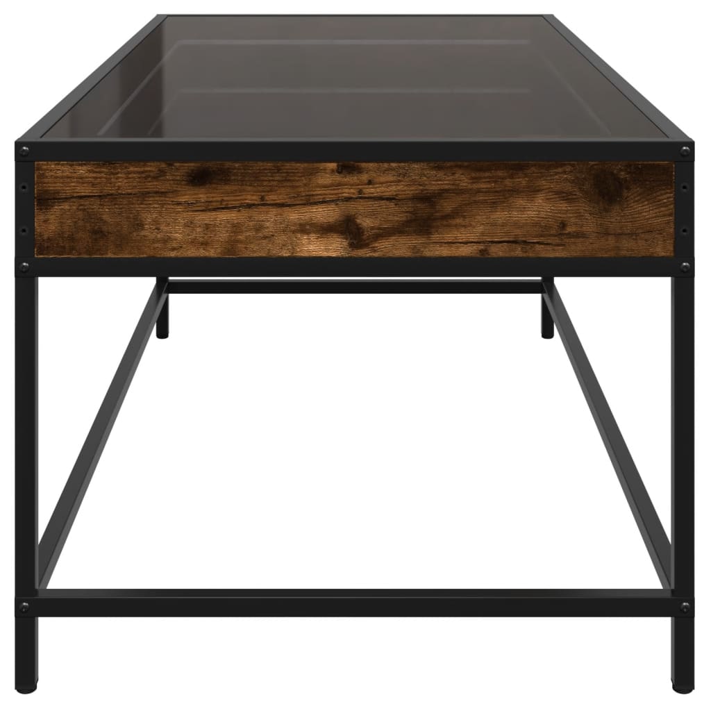 Stolić s beskonačnim LED svjetlima boja hrasta 90x50x41 cm