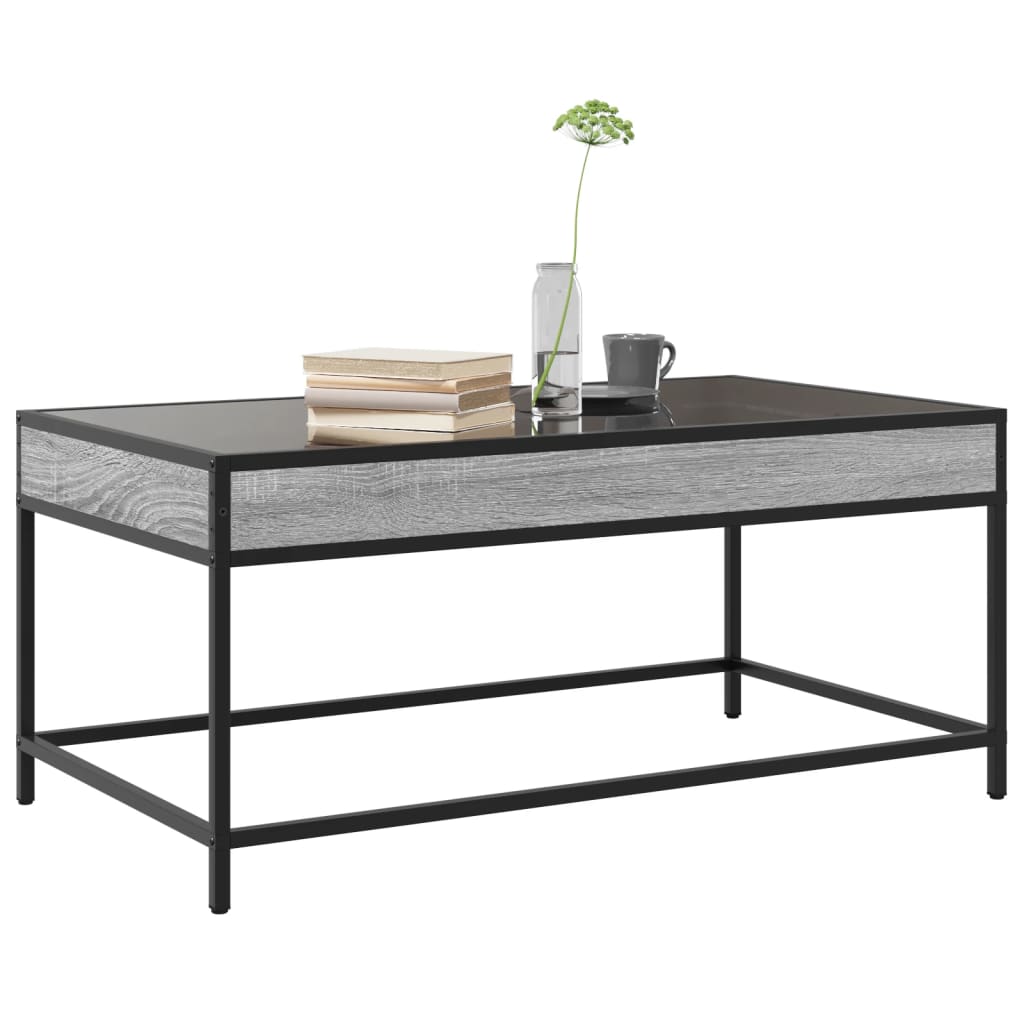 Stolić s beskonačnim LED svjetlima boja hrasta 90x50x41 cm