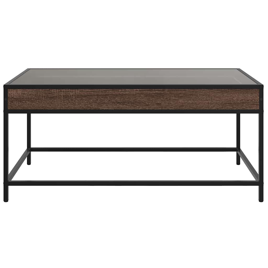 Stolić s beskonačnim LED svjetlima boja hrasta 90x50x41 cm
