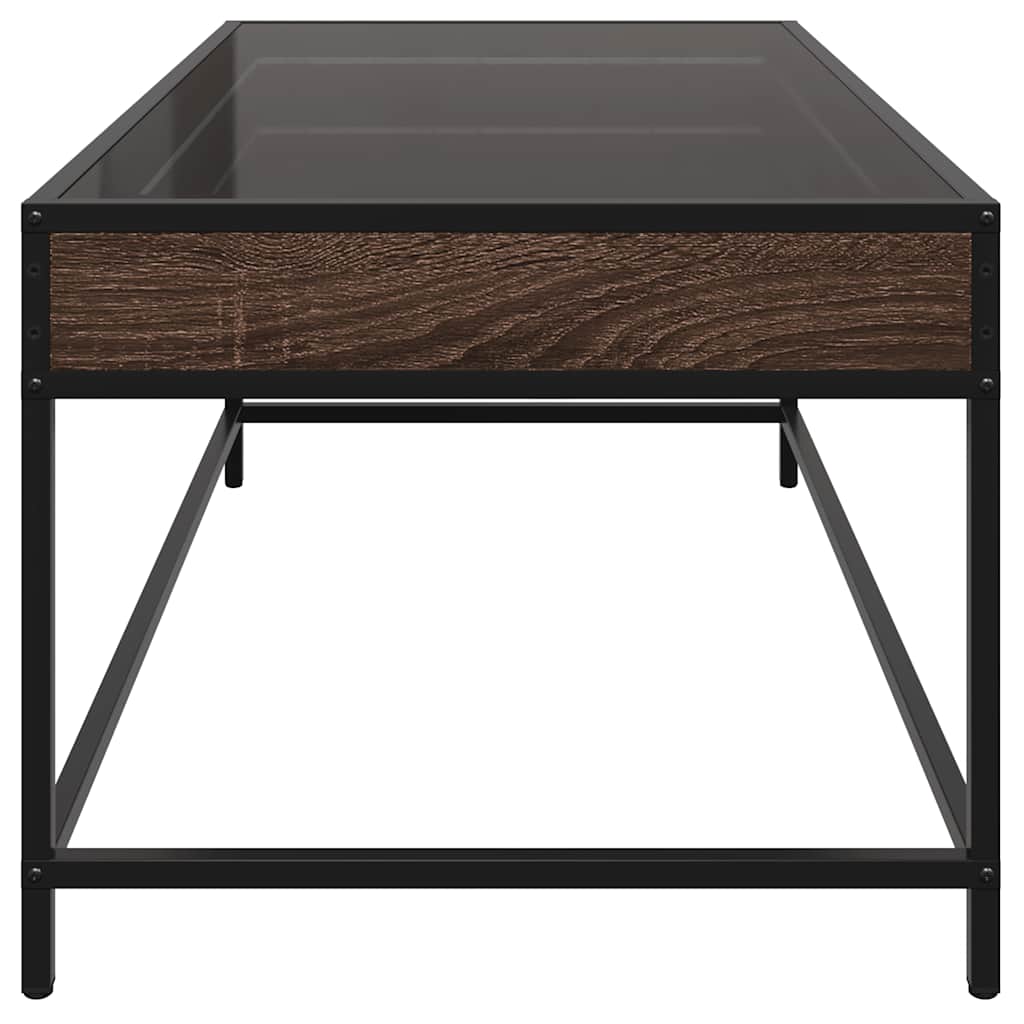 Stolić s beskonačnim LED svjetlima boja hrasta 90x50x41 cm