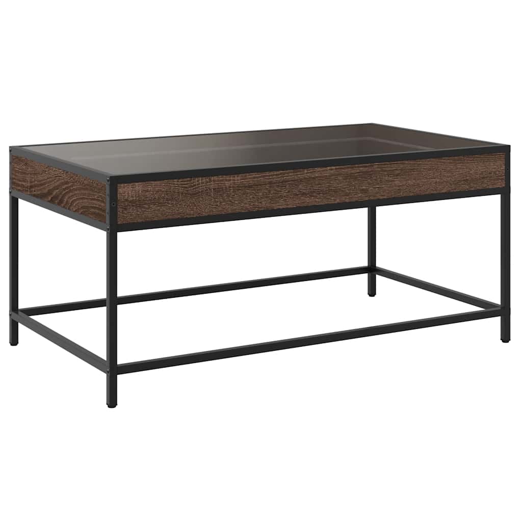 Stolić s beskonačnim LED svjetlima boja hrasta 90x50x41 cm