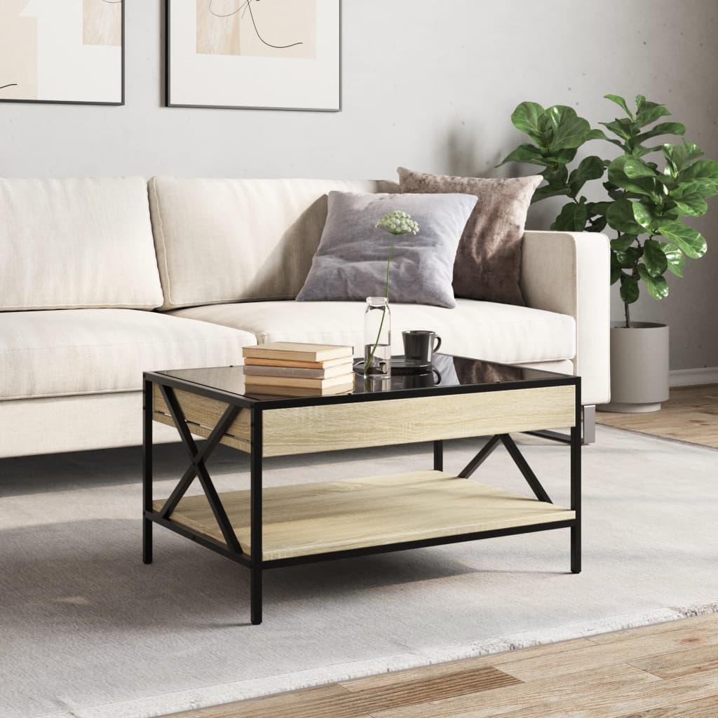 Stolić s beskonačnim LED svjetlima boja hrasta 70x50x38 cm