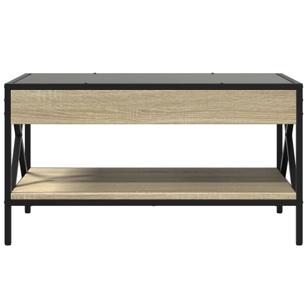 Stolić s beskonačnim LED svjetlima boja hrasta 70x50x38 cm