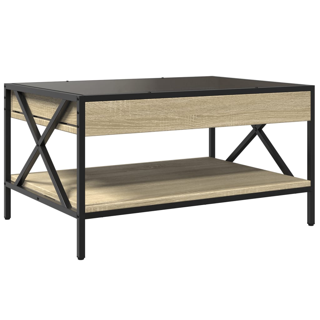 Stolić s beskonačnim LED svjetlima boja hrasta 70x50x38 cm