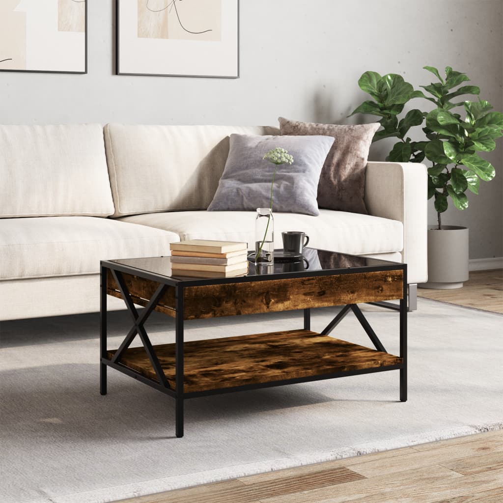 Stolić s beskonačnim LED svjetlima boja hrasta 70x50x38 cm