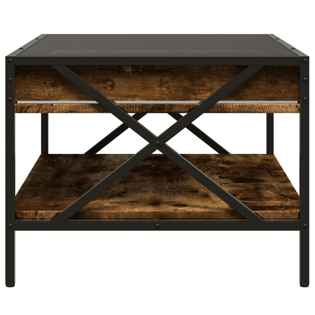 Stolić s beskonačnim LED svjetlima boja hrasta 70x50x38 cm