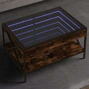 Stolić s beskonačnim LED svjetlima boja hrasta 70x50x38 cm