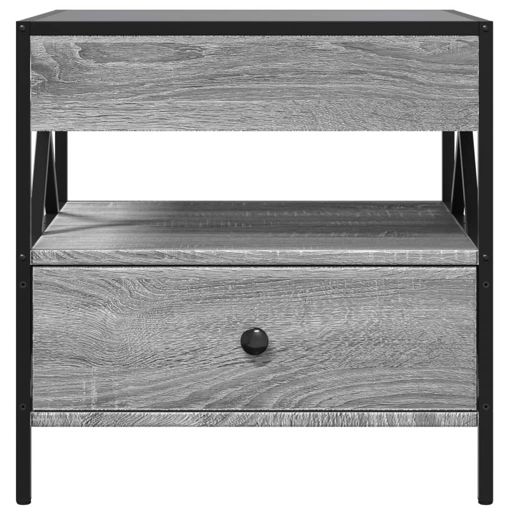 Stolić s beskonačnim LED svjetlima boja hrasta 50x50x51 cm