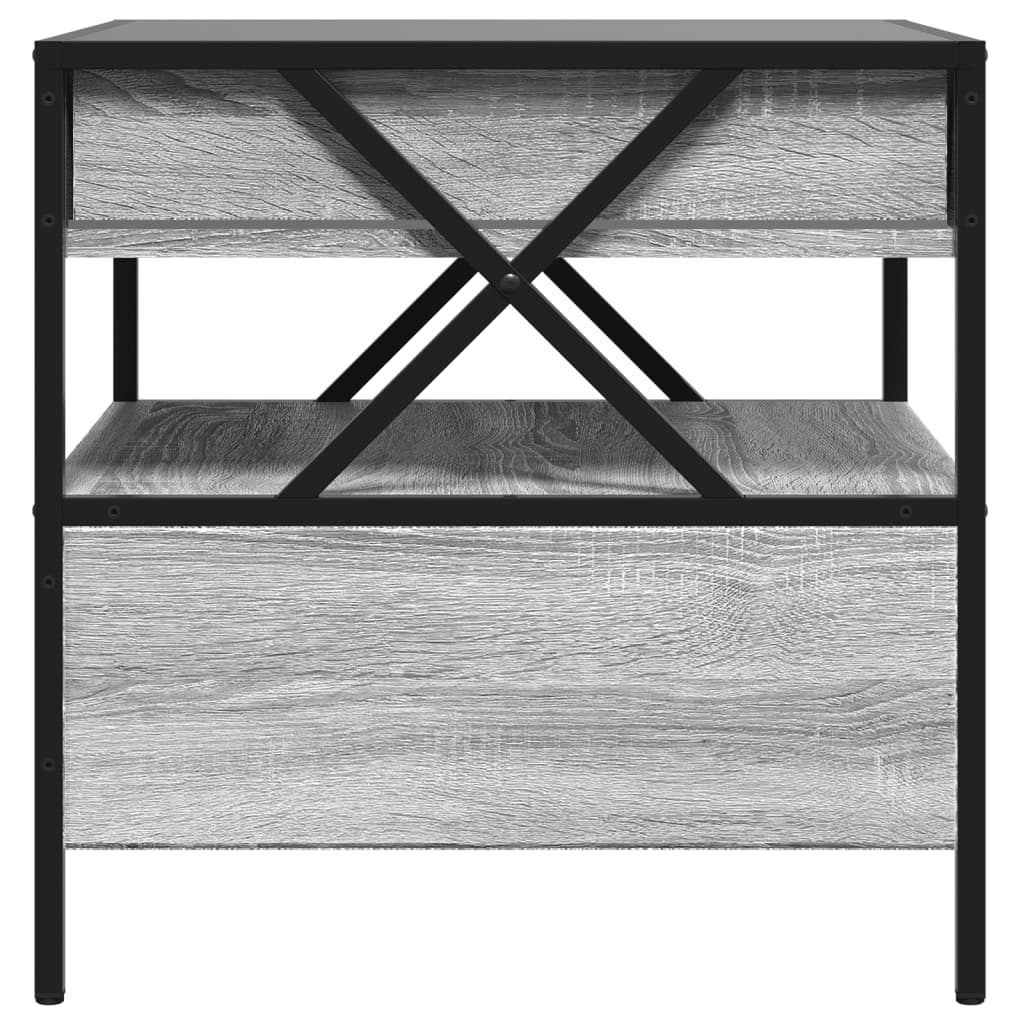 Stolić s beskonačnim LED svjetlima boja hrasta 50x50x51 cm