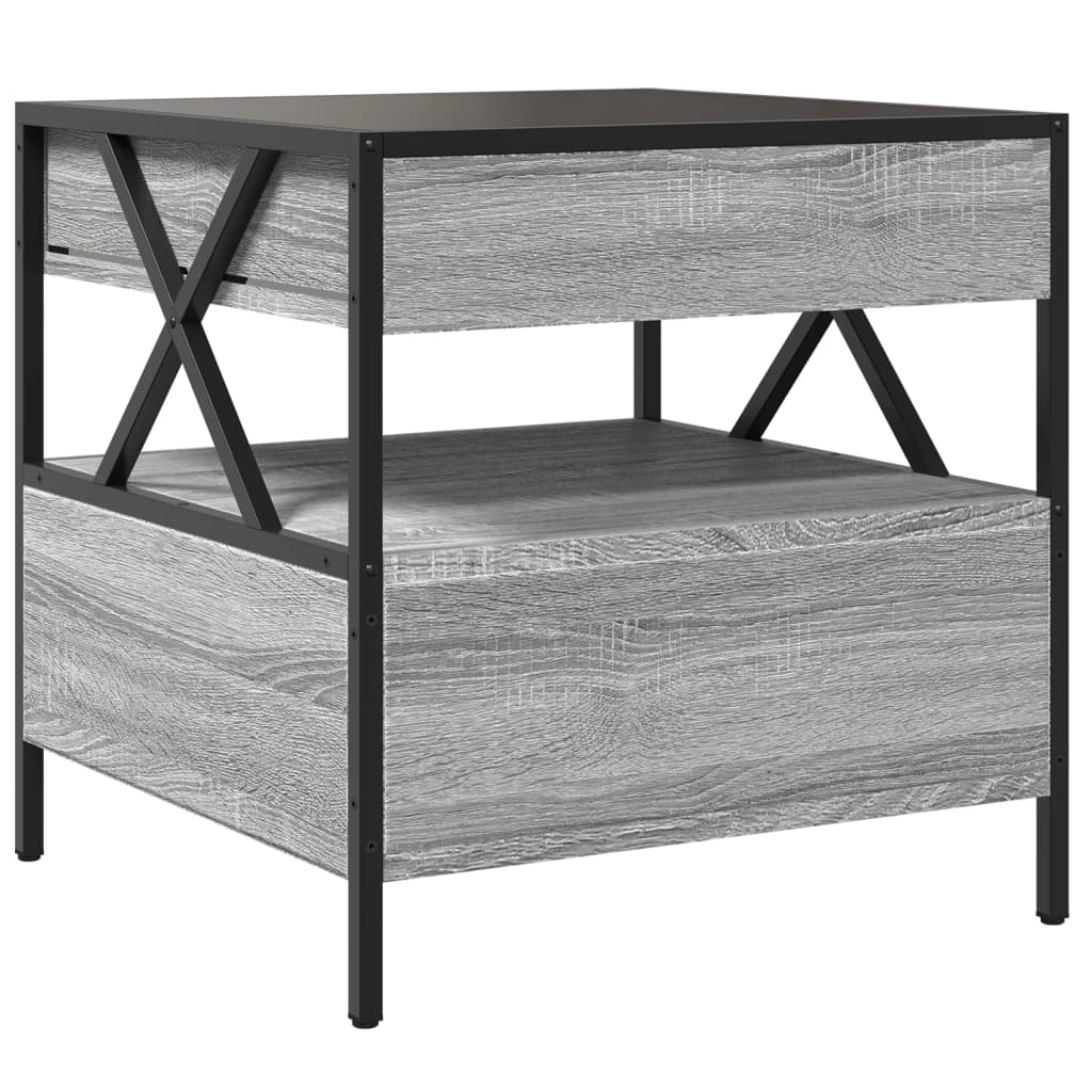 Stolić s beskonačnim LED svjetlima boja hrasta 50x50x51 cm
