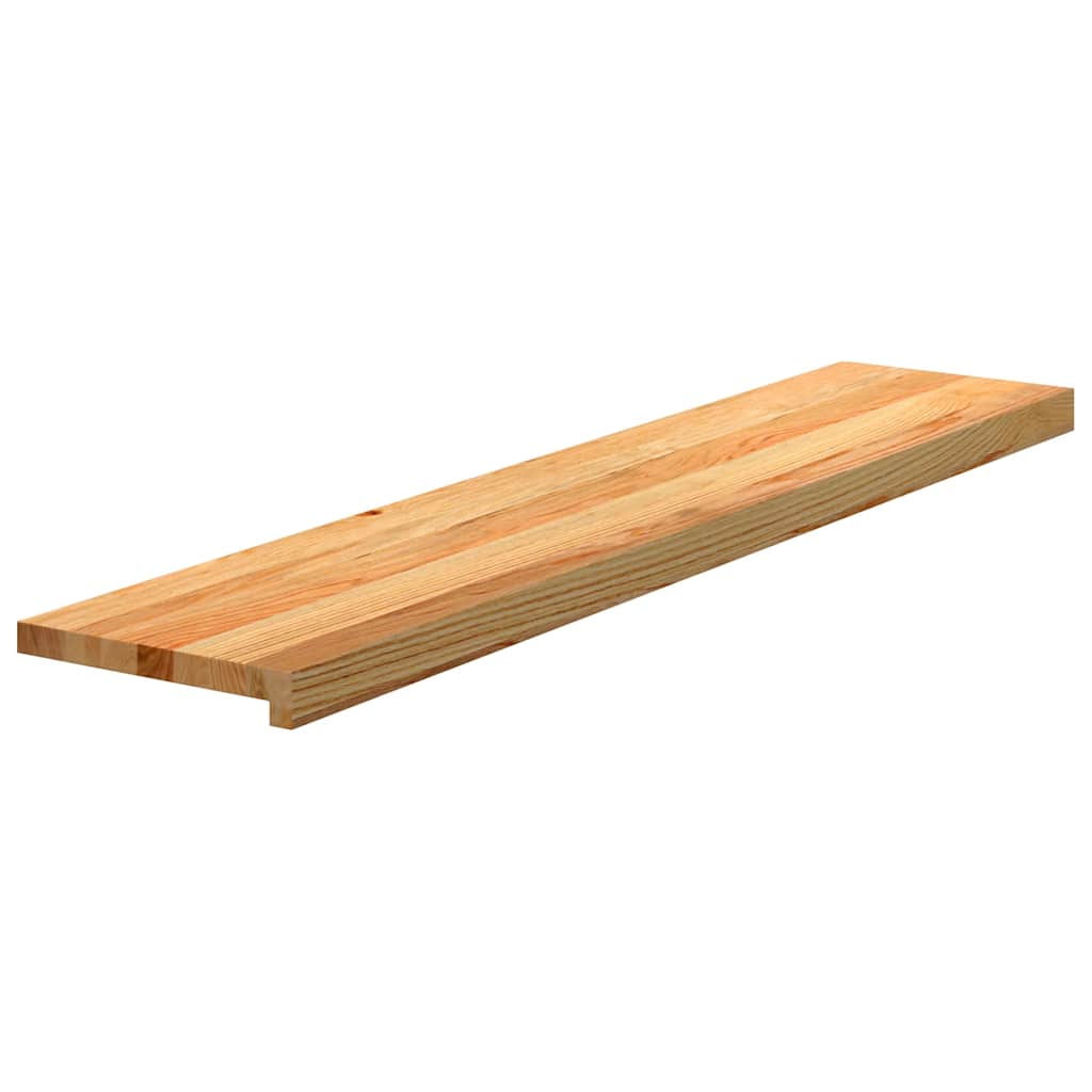 Gazišta stepenice 12 kom svjetlosmeđi 120x30x2 cm masivna hrast