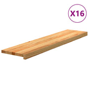 Gazišta stepenice 16 kom svjetlosmeđi 110x30x2 cm masivna hrast