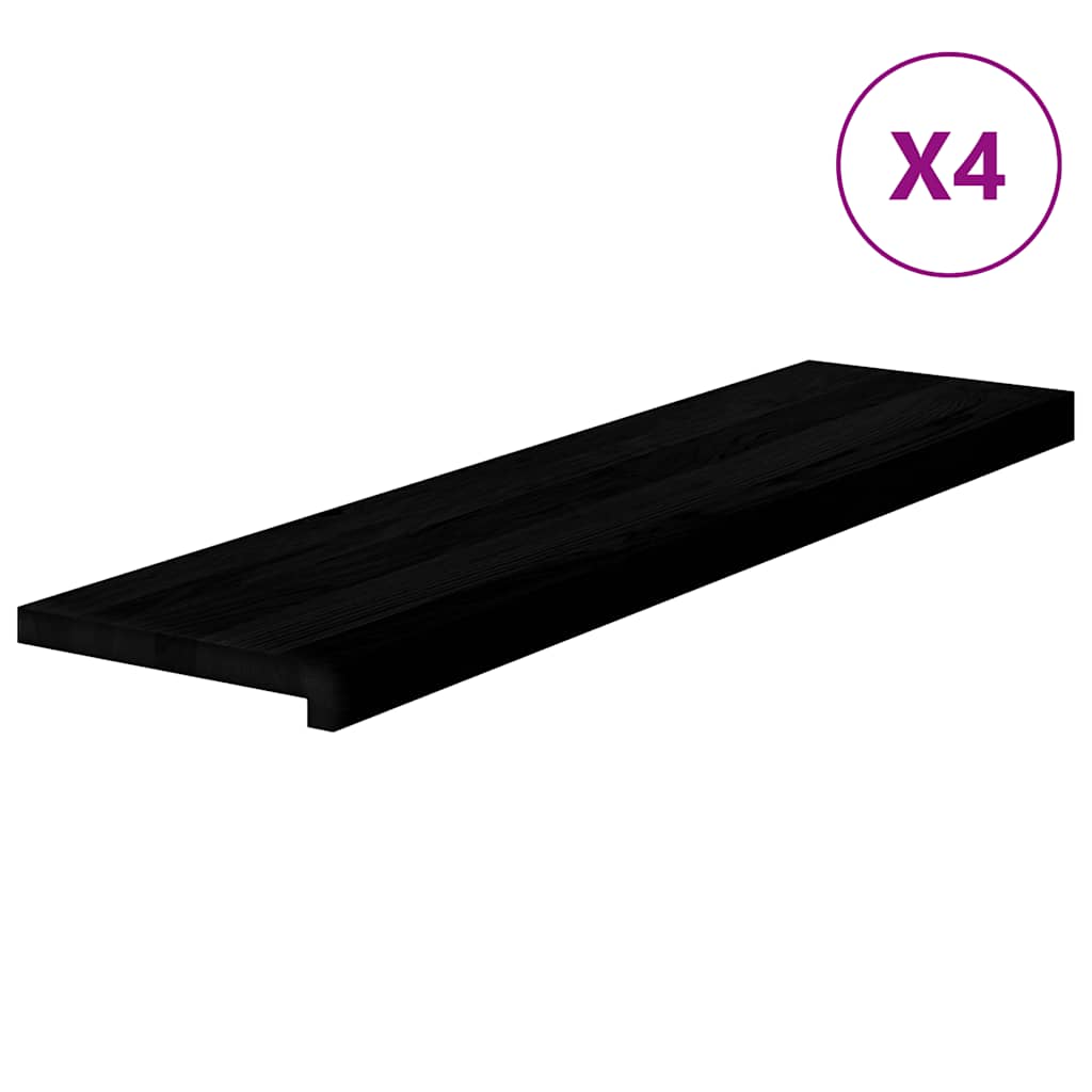 Gazišta stepenice 4 kom tamnosmeđi 100x25x2 cm masivna hrast