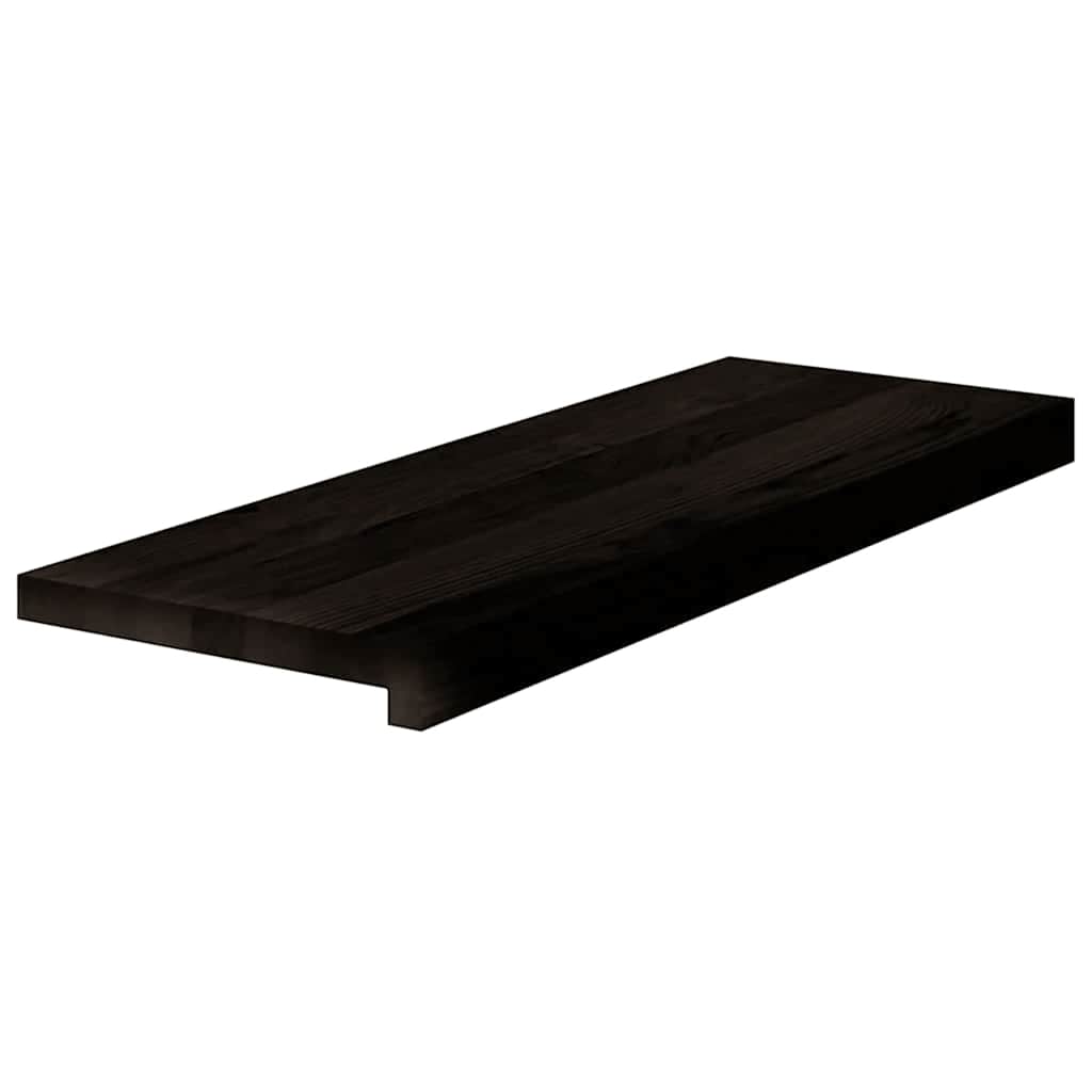 Gazišta stepenice 12 kom tamnosmeđi 70x25x2 cm masivna hrast