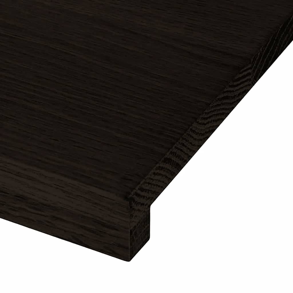 Gazišta stepenice 12 kom tamnosmeđi 100x25x2 cm masivna hrast
