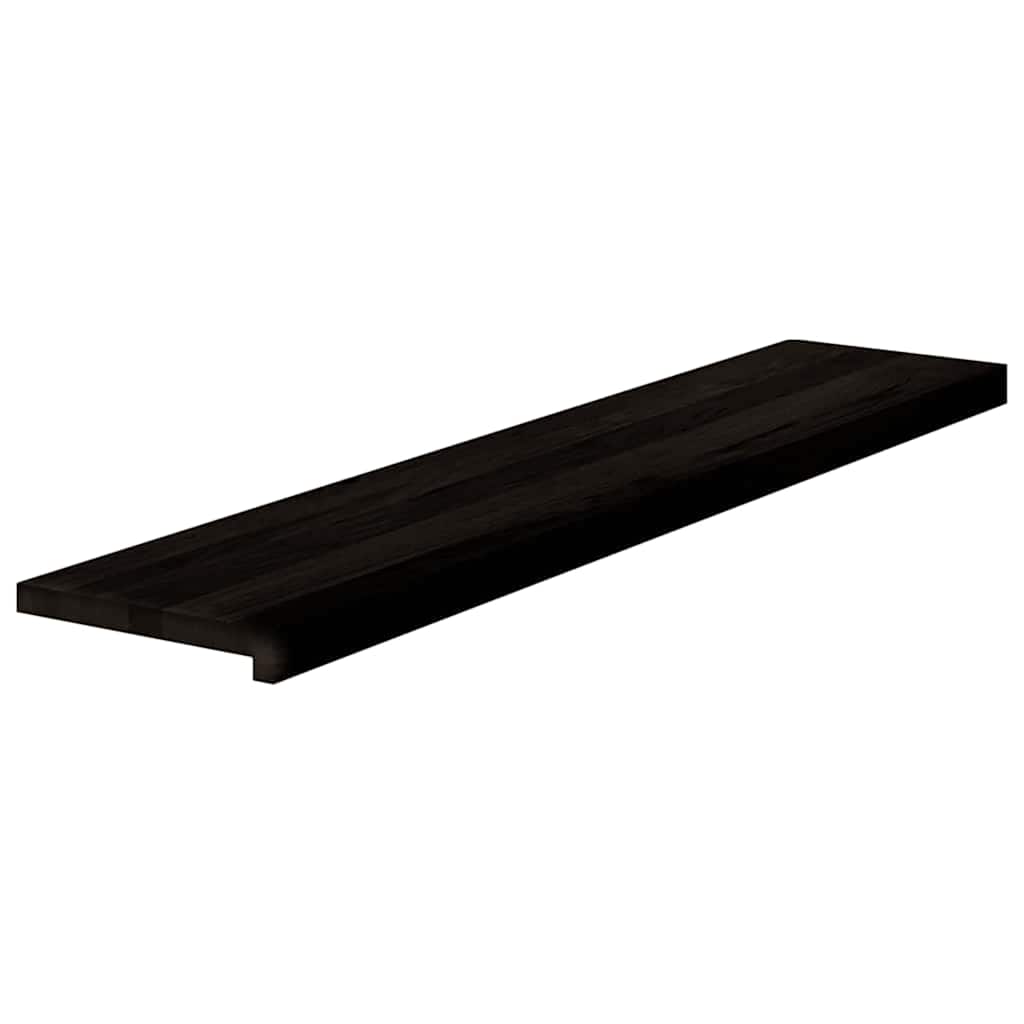 Gazišta stepenice 12 kom tamnosmeđi 120x25x2 cm masivna hrast