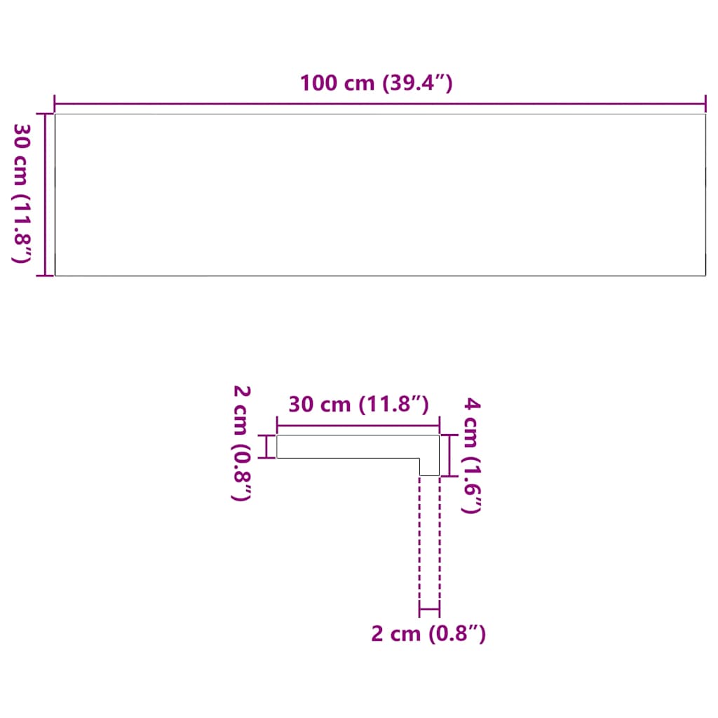 Gazišta stepenice 12 kom tamnosmeđi 100x30x2 cm masivna hrast
