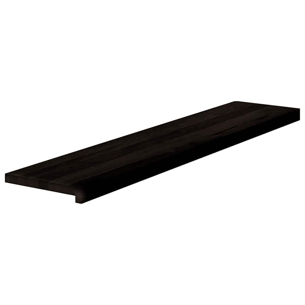Gazišta stepenice 12 kom tamnosmeđi 120x30x2 cm masivna hrast