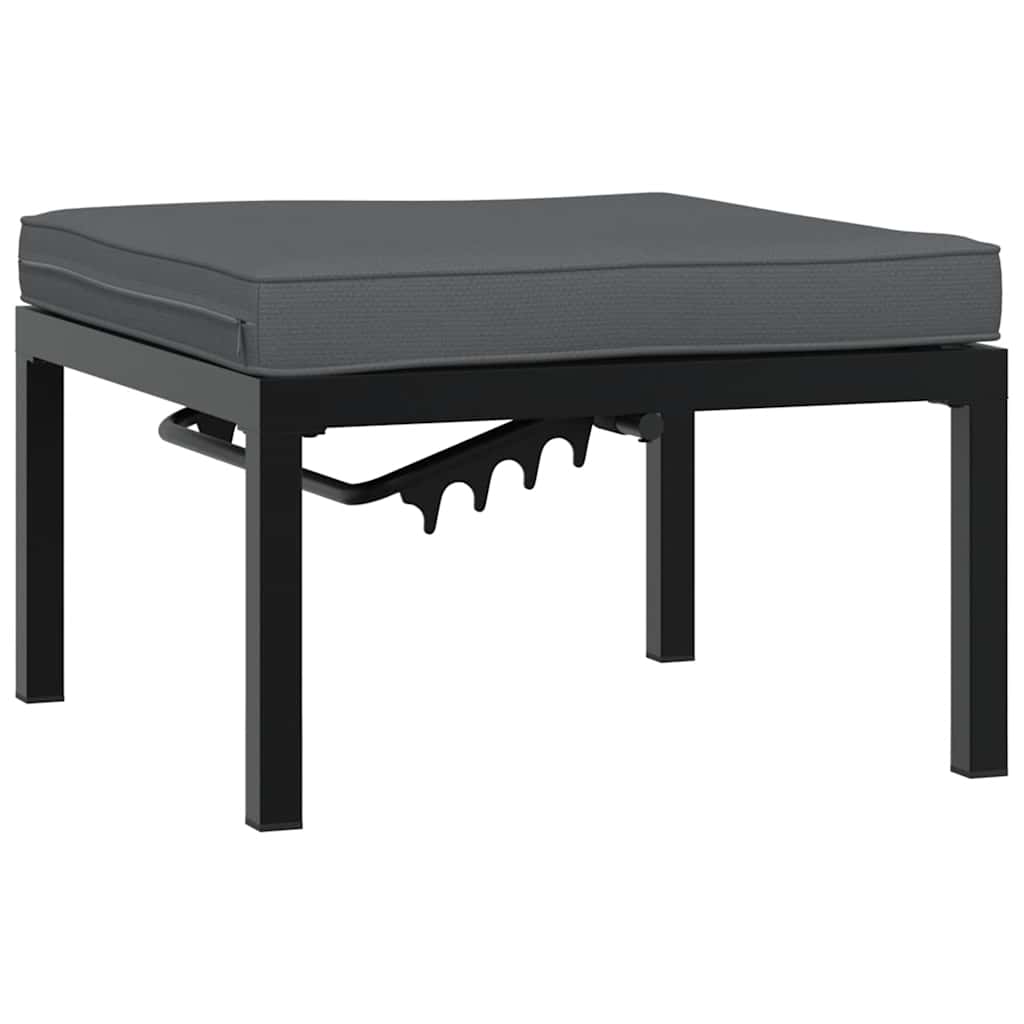 3-dijelni set vrtnih sofa s jastucima crni aluminijski