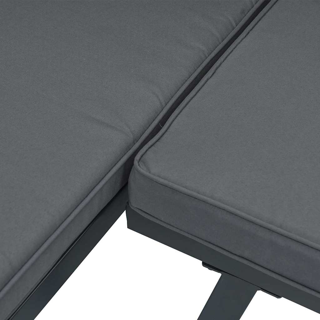 5-dijelni set vrtnih sofa s jastucima crni aluminijski