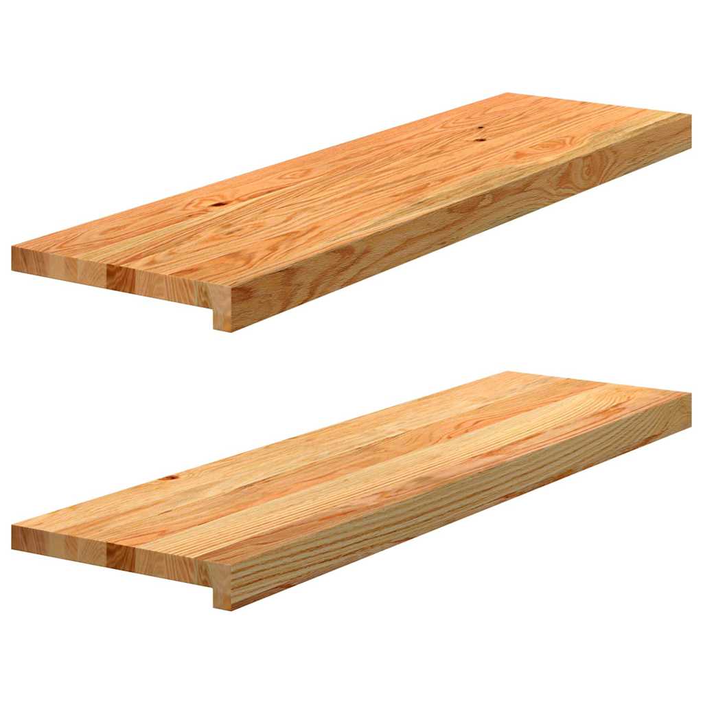 Gazišta stepenice 2 kom svjetlosmeđi 90x25x2 cm masivna hrast
