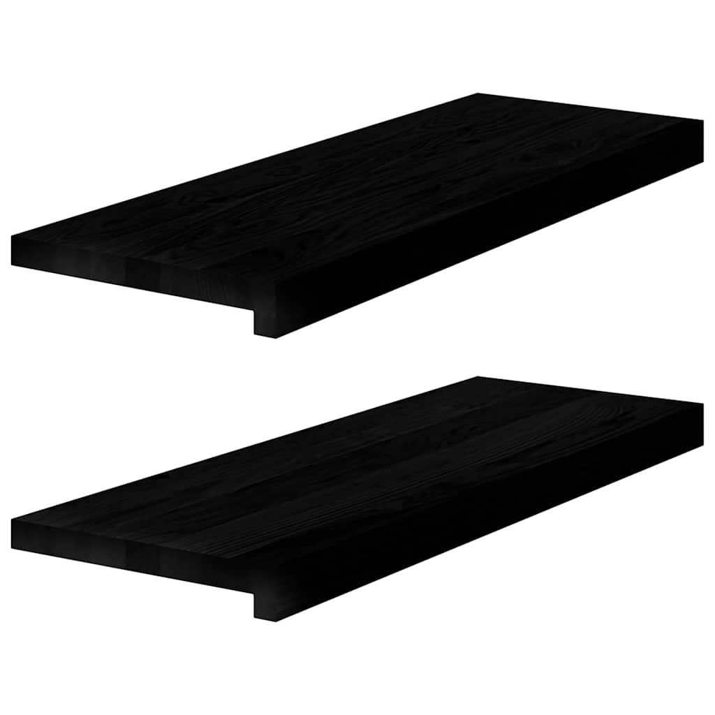 Gazišta stepenice 2 kom tamnosmeđi 70x25x2 cm masivna hrast