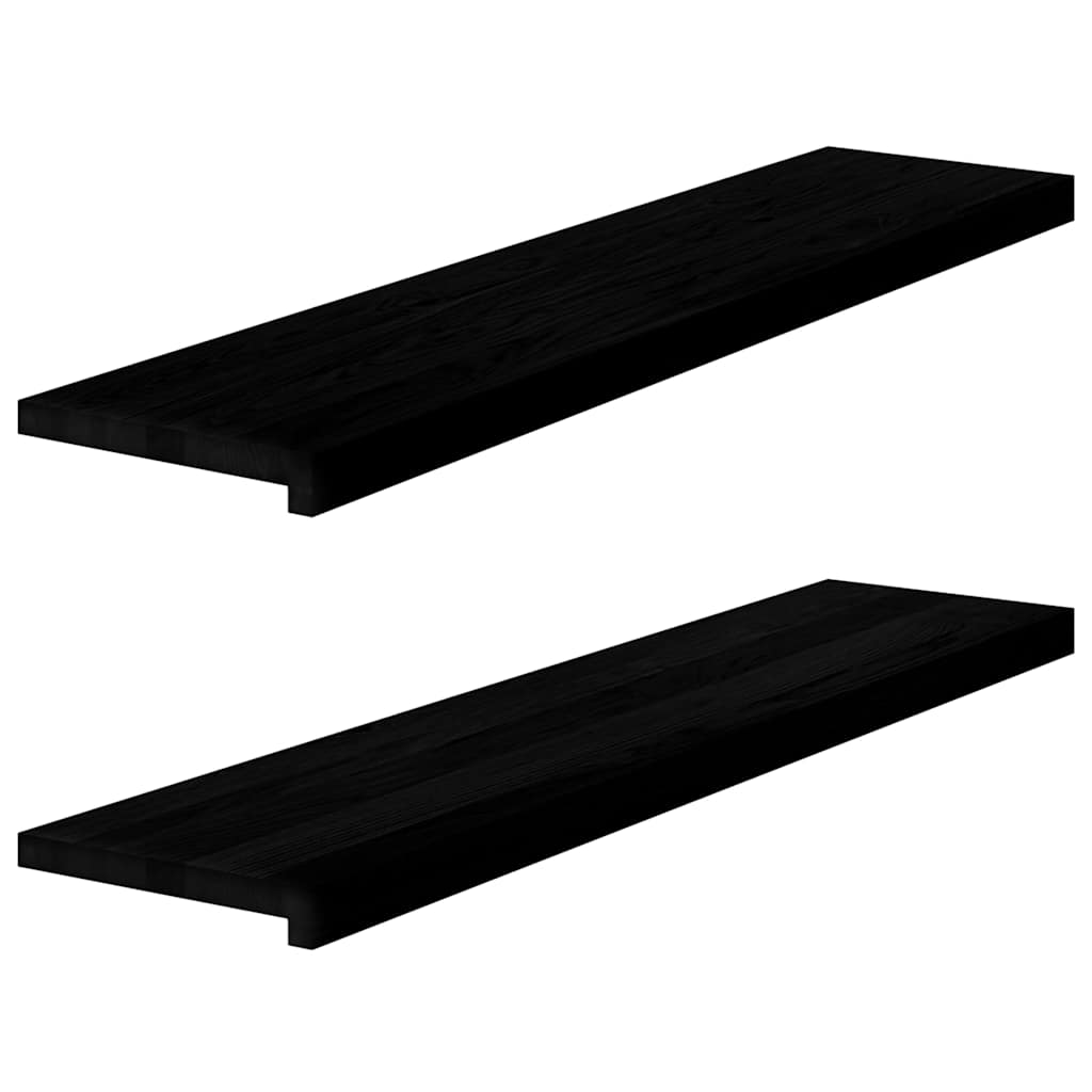 Gazišta stepenice 2 kom tamnosmeđi 110x25x2 cm masivna hrast