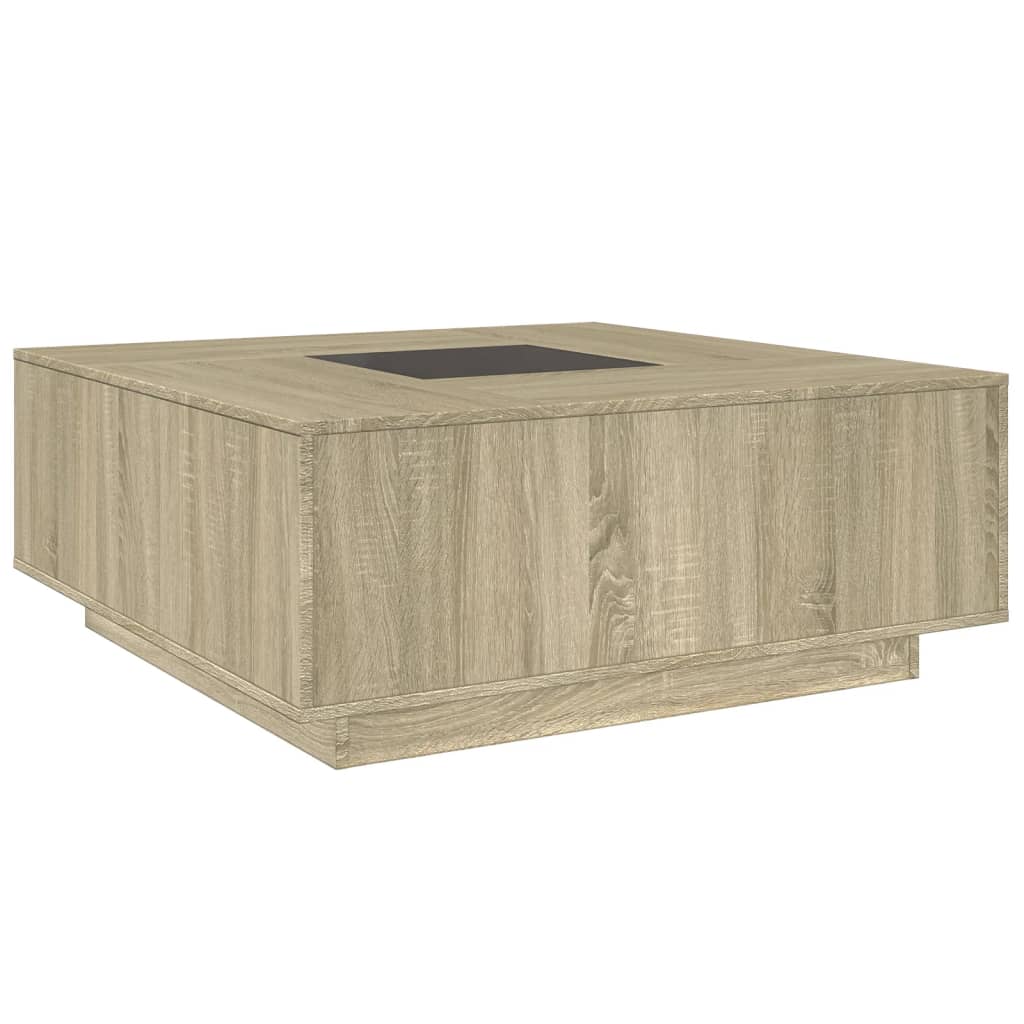 Stolić s beskonačnim LED svjetlima boja hrasta 100x100x40 cm
